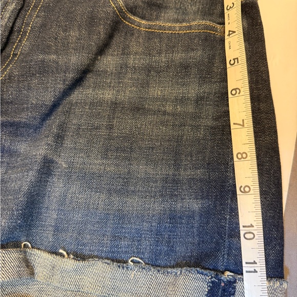 J. Crew Factory Stretch Hipslung Dark Blue Denim Women's Shorts Cuffed S10 EUC - Picture 5 of 14